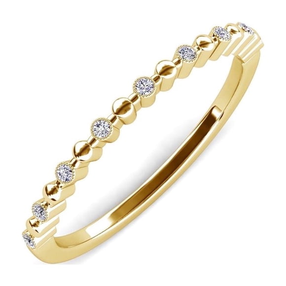 Cate & Chloe Illiana Bague Plaquée Or Jaune 18k avec Cristaux Swarovski Taille Ronde, Cadeau pour Femmes