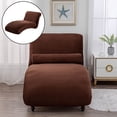 thumbnail image 2 of GROWTH TANK Machine Washable Chaise Lounge Cove Easy Care Polyester Decorative Non-Slip Cozy Coffee, 2 of 8