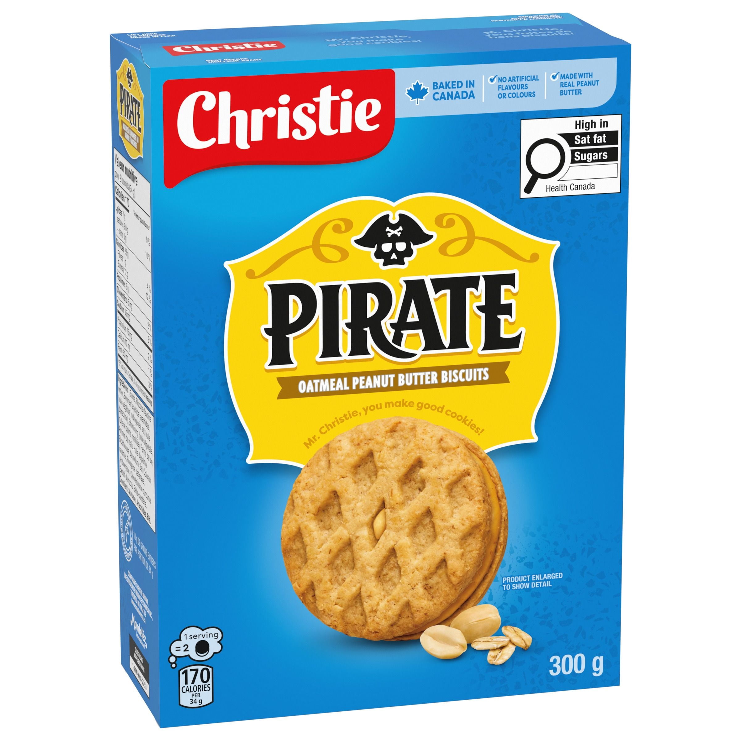 Biscuits à l’avoine et au beurre d’arachide Pirate de Peek Freans