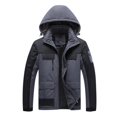 thumbnail image 4 of Windproof Jacket men Casual Patchwork Thicken Multi Pocket Hooded Zipper Windproof Waterproof Breathable Jacket Coats, 4 of 8