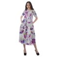 thumbnail image 4 of Moomaya Robes d'Été pour Femmes Imprimées Grande Taille en Coton Flex Robes pour Dames, 4 of 5
