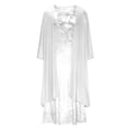 thumbnail image 4 of Vente de Liquidation Robe Deux Pièces Ample à Imprimé pour Femme Grande Taille, Manches 3/4, Col Rond, Jupe, 4 of 6