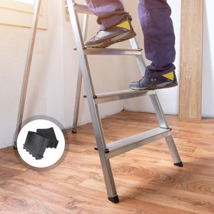 LOLIPPYY Frame Ladder Feet Round Wear Resistant Black 2Pack Home Use