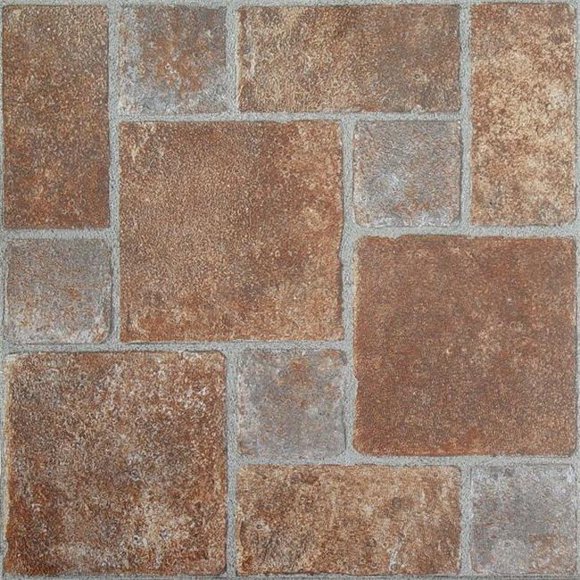 Achim FTVGM33245 12 x 12 Po Tivoli Vinyle Autocollant pour Plancher 45 Carreaux, Pavé de Briques - 45 Pi2