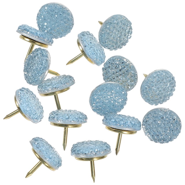 LNGOOR Cork Board Accessories 15Pcs Rhinestone Push Round Head Board Candy Push Pin Replaceable Thumb Tacks for Board Bulletin Board Office Board Accessories Cork Board Accessories