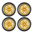 thumbnail image 3 of Milaget 4 Pack RC Car Rims And Tires Tires 32mm Diameter Repalces for 1:18 Scale Yellow, 3 of 9