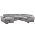 thumbnail image 1 of Urban Cali Bel Air Large Modular Sleeper Sectional Sofa Bed with Storage Chaise, Thora Stone, 1 of 9