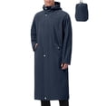 thumbnail image 1 of Pitauce Ponchos de Pluie Longs à Capuche pour Hommes, Fermeture Éclair Complète, Imperméables, Vestes de Pluie Compressibles pour Course, Randonnée, Cyclisme, Manteau de Pluie avec Poches, 1 of 9