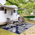thumbnail image 4 of Outdoor Rug  for Patios   Reversible Outdoor Plastic Straw Camping Rug Carpet  Large Area Rugs Mats for RV  Camper  Deck  Balcony  Porch  Backyard  Beach  Picnic. Leaf, 4 of 7