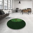 thumbnail image 4 of Ahgly Tapis Rectangulaire Lavable en Machine Vert Transitionnel, 5 Pieds x 7 Pieds, 4 of 7