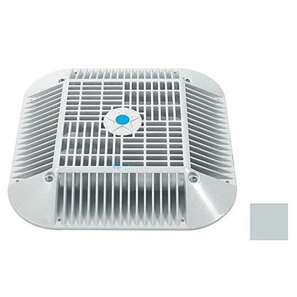 Aquastar 914103 14 in. Square Anti-Entrapment Suction Outlet Cover Mud Frame & Retro-Adapter Sub-Frame, Light Gray