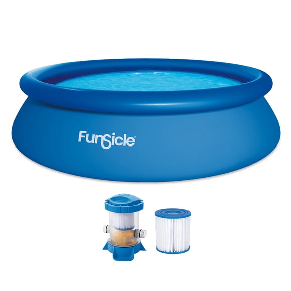 Funsicle QuickEnsemble Piscine hors Terre Ronde à Anneau Supérieur Gonflable 10 Pieds x 30 Pouces