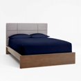 thumbnail image 4 of 24" Extra Deep Pockets Fitted Sheet Only - Queen Size, Navy Blue Color 300-Thread-Count Egyptian Cotton 1-PC Bottom Fitted Sheet, 4 of 7
