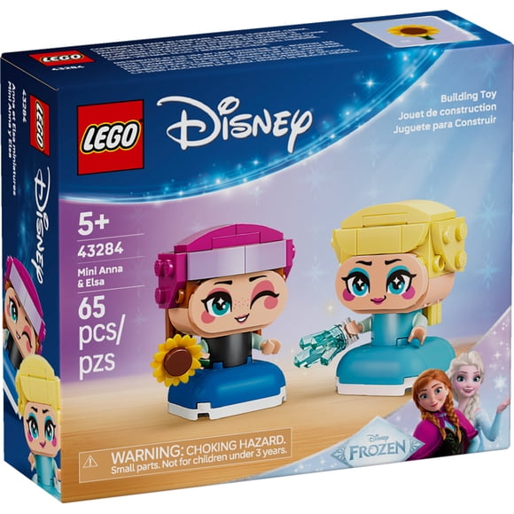 LEGO Disney Frozen Mini Anna & Elsa Toys - Building Set for Girls & Boys, Ages 5+ - Frozen Toys for Pretend Play or Bedroom Decor - Gifts for Birthdays - 43284