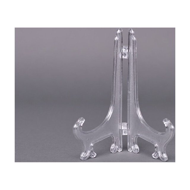 serony 10pcs Clear Plastic Easels Picture Frame Plate Holders Plate Holders Picture Display Dish Rack Picture Frame Photo Book Pedestal Stand