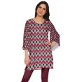 thumbnail image 1 of Moomaya Robes Tuniques Courtes Femmes Manches Kimono Kurti Imprimé Mini Tenue d'Été, 1 of 5