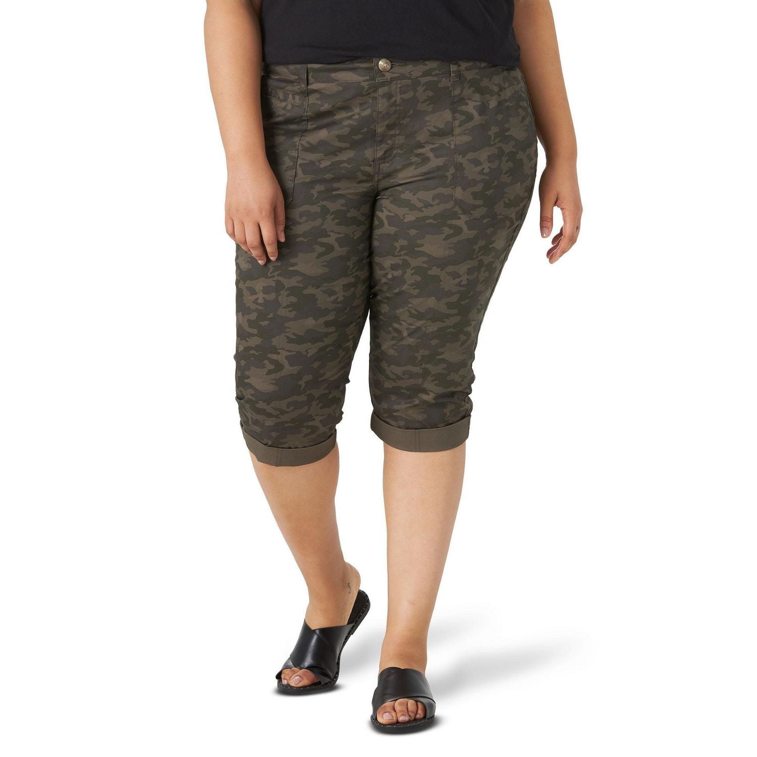 Lee Riders Women's Plus Comfort Waist Utility Capri
