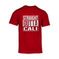 thumbnail image 1 of T-Shirt à Manches Courtes pour Hommes Straight Outta Cali - Rouge - Très Grand, 1 of 1