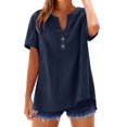 thumbnail image 1 of T-Shirts Femmes Lot Mode Décontractée Col en V Manches Courtes Haut T-Shirt - Hontri, 1 of 5