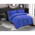 thumbnail image 1 of 3-Piece Duvet Cover Set, 1800 Thread Count, Button Closure, Solid Color - Cooling, Breathable Material- Wrinkle, Fade, Stain Resistant, Full/Queen, Royal Blue, 1 of 5