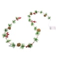 thumbnail image 2 of Christmas String Lights With Pines Cones Bells Pines Needles And Red Berries Decorative Light Requires 3 Aa Batteries Not Included, 2 of 8