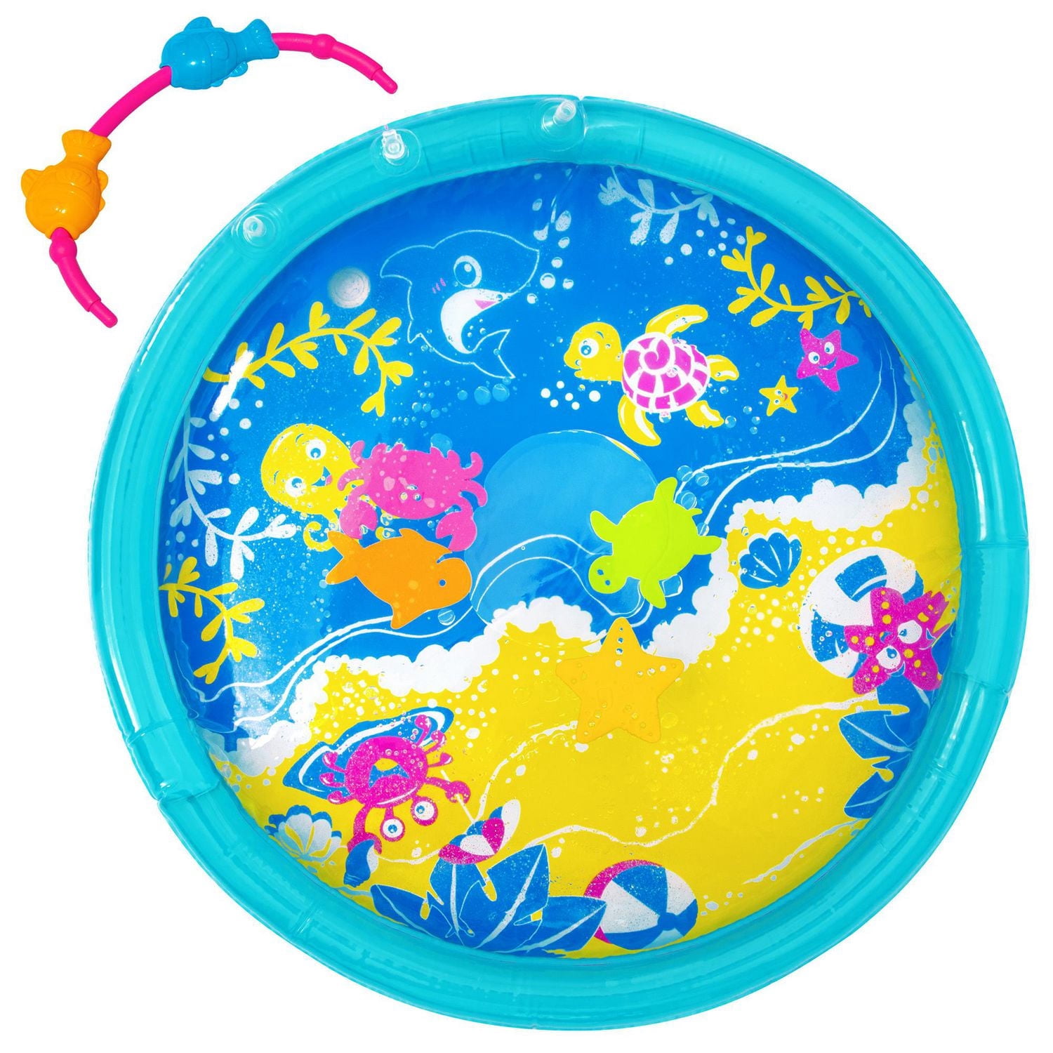 Spark Create Imagine – Centre d'activités à bulles d'eau – Tapis de jeu « Vagues de l'océan » – Pour nourrissons – 24 po