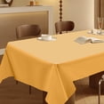 thumbnail image 4 of HHBEAUTY Rectangle Vinyl Tablecloth, Waterproof Spillproof Plastic Backed Table Cloth, Wipe Clean Table Cover for Dining, Buffet Parties and Camping (Yellow,54" x 72"), 4 of 7