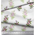 thumbnail image 2 of Soimoi Moss Georgette Fabric Leaves & Floral Block Print Fabric by The Yard 42 Inch Wide, 2 of 4