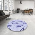 thumbnail image 4 of Ahgly Company Tapis d'Intérieur Lavable en Machine Carré Transitionnel Bleu Ciel, 5 Pieds Carré, 4 of 7