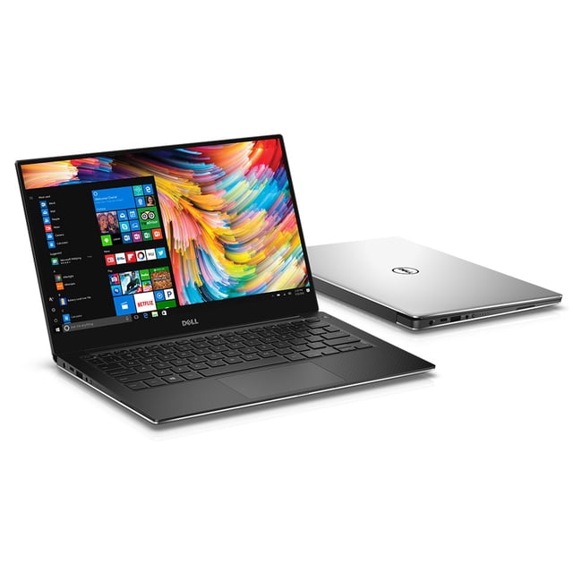 USED Dell XPS13 refurbished laptop computer with a sleek silver exterior and a compact design. The laptop features a vibrant display with thin bezels, a backlit keyboard, and a touchpad. It is refurbished and may show light signs of previous use, such as minor scratches or dings, but no screen issues. Includes a lithium-ion battery guaranteed to hold a charge, a power adapter, and a 30-day hardware warranty. Suitable for everyday computing tasks.