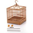 thumbnail image 2 of AIHOME Bird Feeding Cage Breathable Bird Carrier Parrot Retro Square Travel Cage for Small Birds, 2 of 9