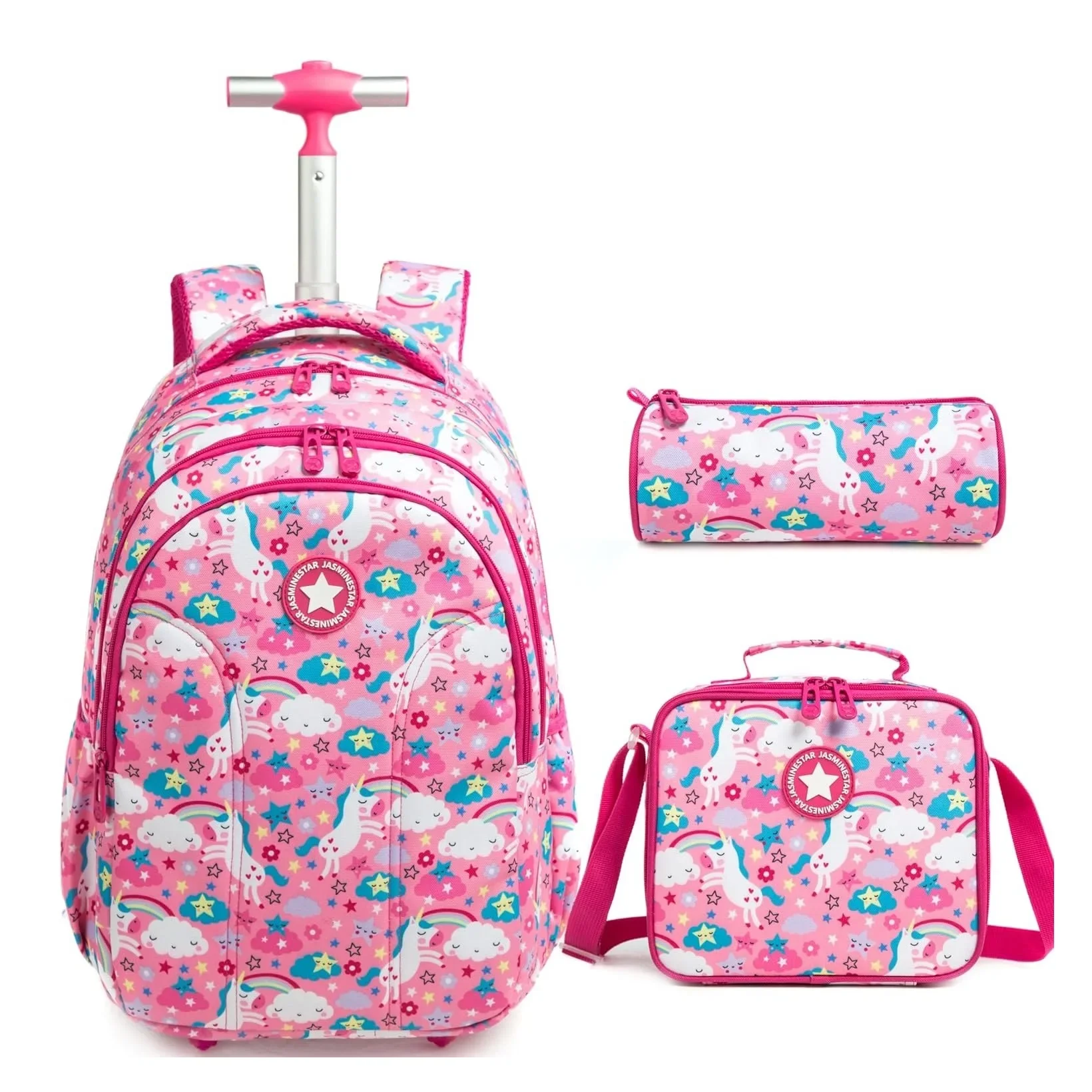 Children's Wheeled Backpack Kids Trolley Bag on Wheels School Trolley Backpack for Boys Rolling Backpack with School Wheels Girl