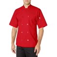 thumbnail image 2 of Uncommon Threads 0415-1902 Small Short Sleeve Chef Coat in Red, 2 of 4