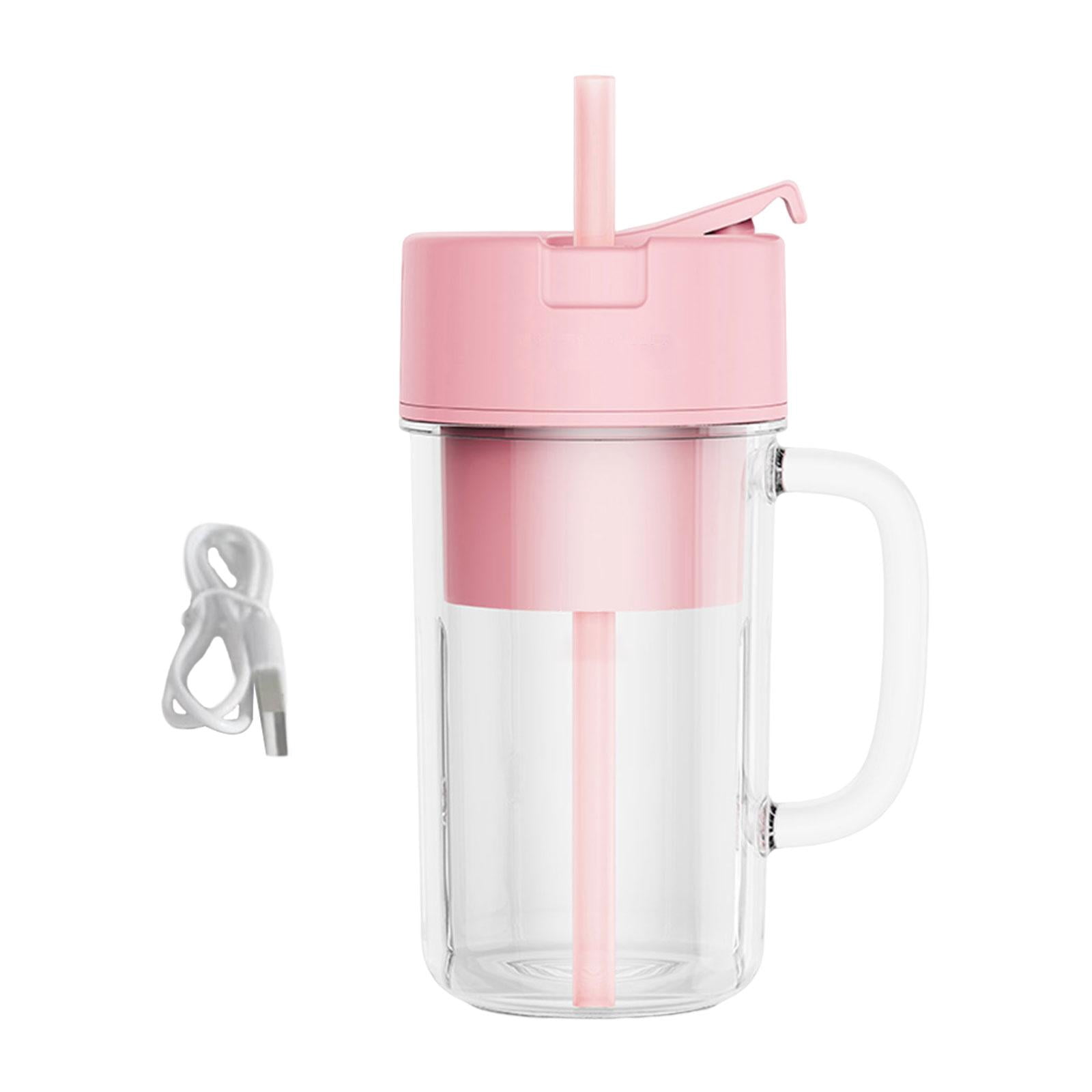 Abbracc Personal Size Blender Portable Blender USB 500ml Ice Blender Mixer Fruit Blender Pink