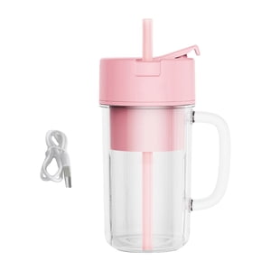Abbracc Personal Size Blender Portable Blender USB 500ml Ice Blender Mixer Fruit Blender Pink