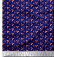 thumbnail image 1 of Soimoi Bleu Moss Georgette Tissu Dot & Feuilles Tissus Imprimés par Yard 42 Pouces de Large, 1 of 2