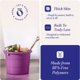 thumbnail image 3 of Homz 17 Gallon Indoor Outdoor Storage Bucket w/ Handles, Orchid (2 Pack), 3 of 7