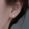 thumbnail image 1 of Fashion Cross Star Zircon Stud EarRings Four-Pointed EarRing Personality, 1 of 8