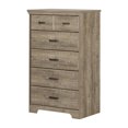 thumbnail image 2 of South Shore Versa 5-Drawer Chest for Adult, in Weathered Oak, 2 of 12
