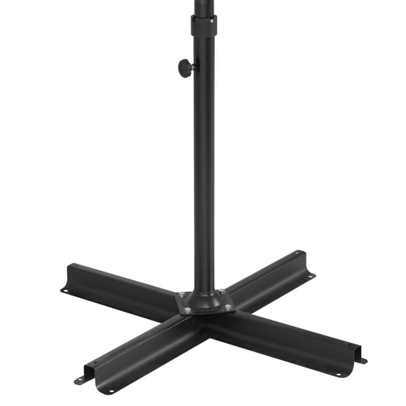 Refurbished CorLiving Solward 10ft Cantilever Tilting Patio Umbrella, Powder-Coated Steel Frame, Ventilated UV-Resistant Canopy, Adjustable Tilt, Crank System, Multiple Colors
