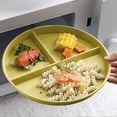 thumbnail image 1 of Shyuyusa 3 Compartment Round Divided Serving Tray Multi Functional Plate For Snacks Fruits Nuts Kitchen Tabletop Serving Use, 1 of 1