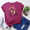 thumbnail image 2 of T-Shirts à Manches Courtes pour Femmes T-Shirts Décontractés pour Femmes à Imprimé Graphique Floral T-Shirt à Manches Courtes pour Enseignante Hauts T-Shirts pour Femmes Décontractés, 2 of 4