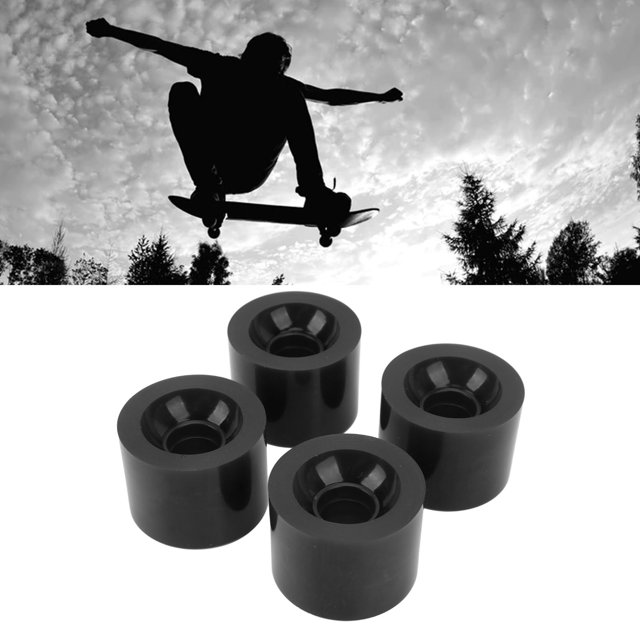 Roues de Planche à Roulettes, Matériau PU Haute Résistance Résistant à l'Usure Roue de Planche de Surf Stabilité Pièces de Rechange pour Rampe Trottoir Route en Ciment Noir,Jaune,Bleu,Rouge