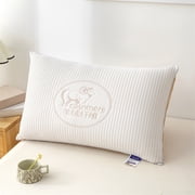 EGNMCR Pillows, Throw Pillows,Neck Pillow, Travel Pillow SPA Neck Protection Pillow Knitted Class Pillow Core Breathable Adult Household College Student Soft Pillows core