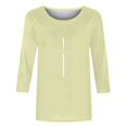 thumbnail image 5 of BVOFAR T-Shirts Chrétiens pour Femmes à Imprimé de Lettres, Col Rond Décontracté, Manches 3/4, Hauts, Cadeaux des Fêtes, T-Shirts Bénis, 5 of 5