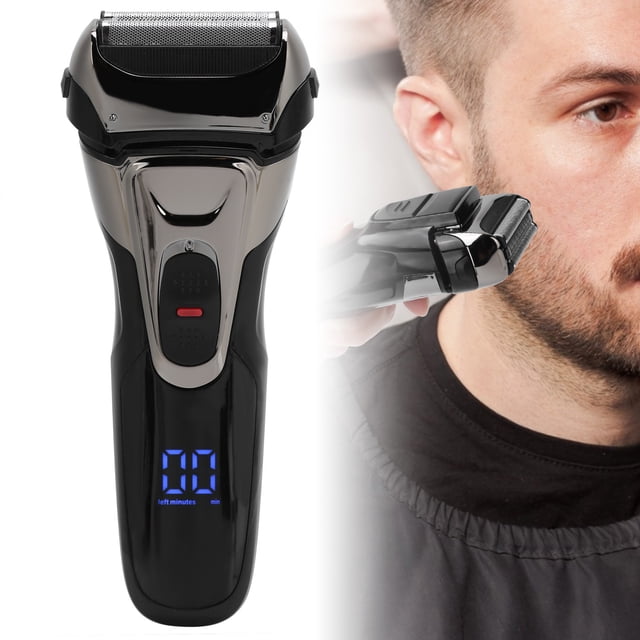 Fdit Professional USB Charging Men Waterproof Electric Shaver Portable Beard Trimmer,Electric Shaver