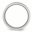 thumbnail image 2 of Titanium Grooved 8mm Brushed and Polished Band Ring 10.5 Size, 2 of 6