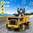 thumbnail image 4 of BeesClover 12V Kids Ride on Dump Truck with Remote Control, Electric Dump Bed & Shovel, Toddler Construction Vehicle Ride on Toy with Spring Suspension, Music, and LED Lights, 4 of 6