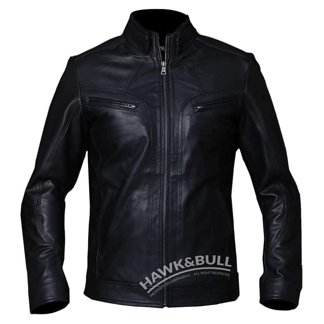 Black Leather Motorcycle Jacket Motorcycle Jackets For Men Leather Biker Jacket Mens Leather Racing Jacket Motorcycle Leather Jacket Mens size XL