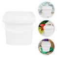 thumbnail image 2 of Shisuyan Plastic Bucket with Handle and Lid Reusable Water Bucket Container Portable Bucket (2L), 2 of 9